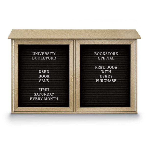 Indoor Enclosed Combo Board, 48"x36", Bronze Frame/Black & Rubber